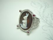 cameo ring<br/>    ウサギ